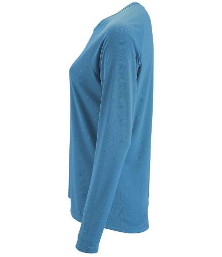 SOLS Lds Sporty L/S T-Shirt - Aqua - L